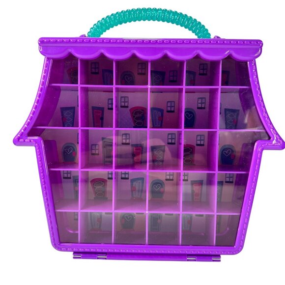 Disney Doorables Series8 Purple Storage Carrying Case Holds30 Clear Front Handle - Picture 1 of 8